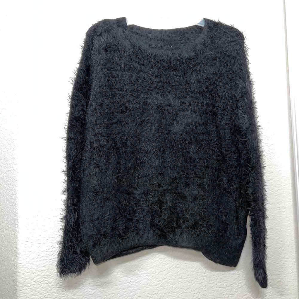 Fuzzy Black Sweater